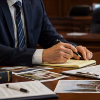 attorney signing papers